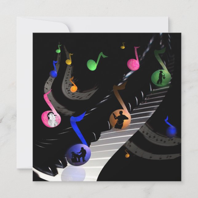 Birthday Party Music Customizable Invitation (Front)