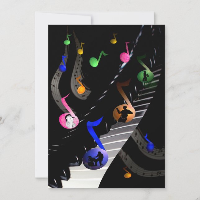 Birthday Party Music Customizable Invitation (Front)