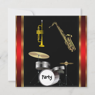 Birthday Party Music Dance Invitation