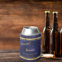 Birthday party navy blue gold cheers