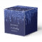 Birthday party navy blue white glitter drips
