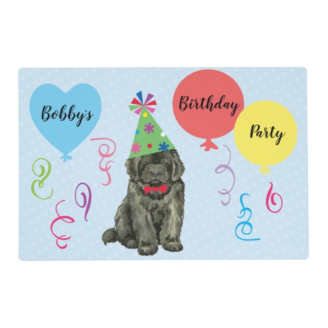 Birthday Party Newfoundland Placemat (Front)
