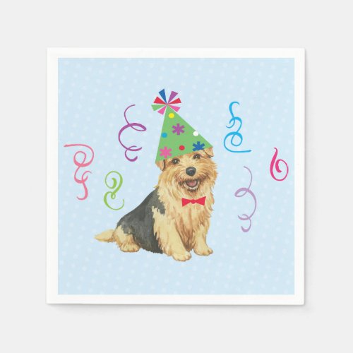 Birthday Party Norfolk Terrier Napkins