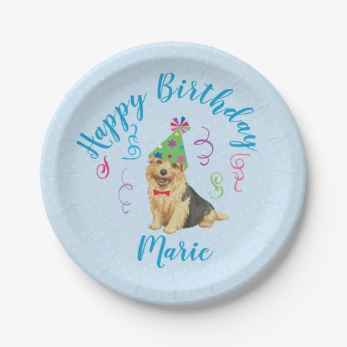Birthday Party Norfolk Terrier Paper Plates