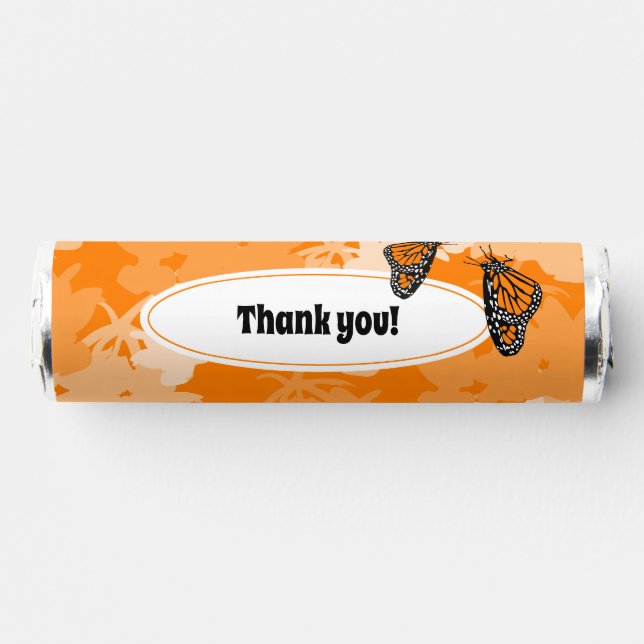 Birthday Party Orange Monarch Butterfly  Breath Savers® Mints (Front)