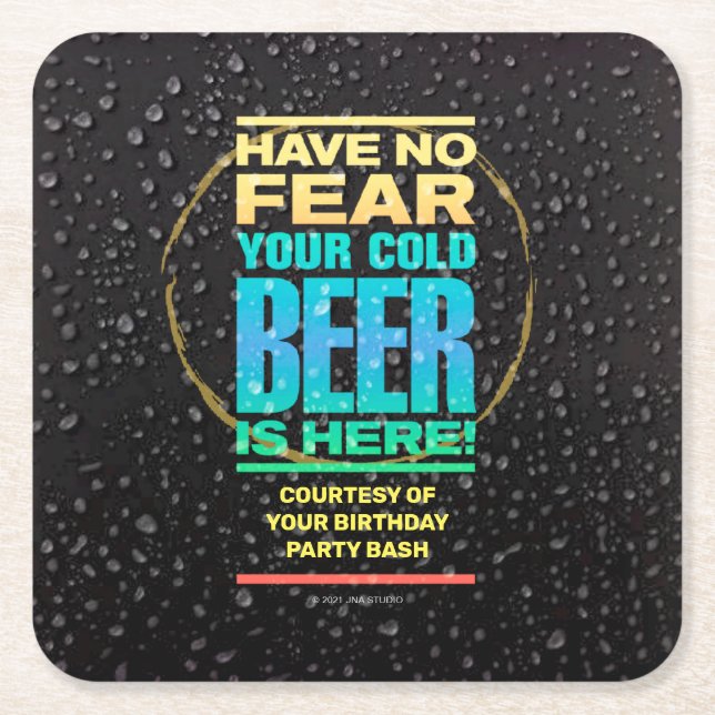 Birthday Party Paper Coaster (Front)