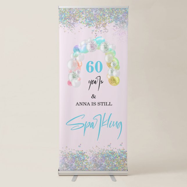 *~* Birthday Party PERSONALIZE any AGE  Retractable Banner (Front)
