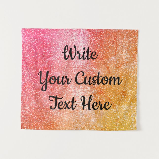 Birthday Party Photo Booth Backdrop Glam Glitter (Front (Horizontal))