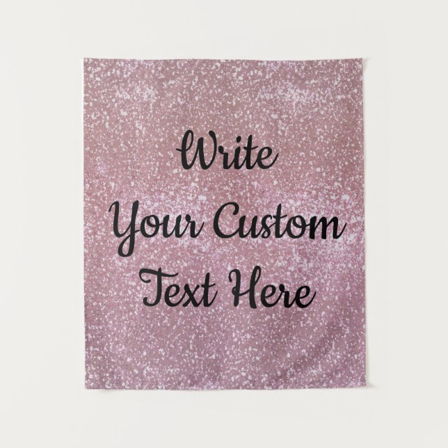 Birthday Party Photo Booth Backdrop Rose Gold Glam (Front)