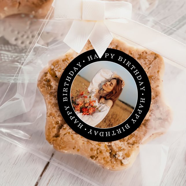 Birthday Party Photo Classic Round Sticker (Creator Uploaded)