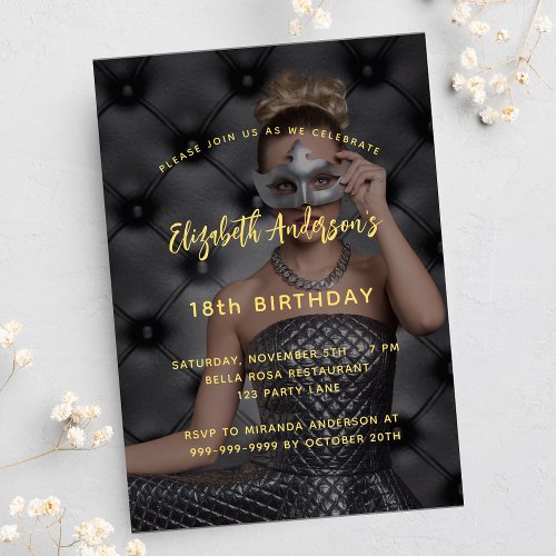 Birthday party photo luxury invitation
