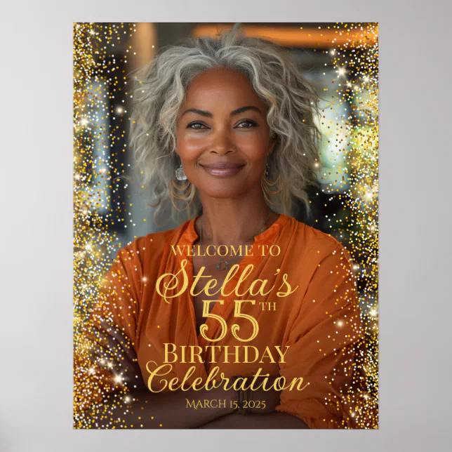 Birthday party photo welcome sign | Zazzle