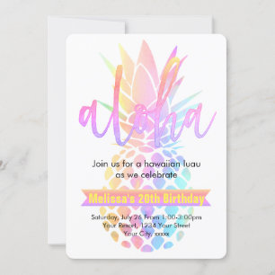 birthday party pineapple invitation