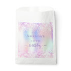 Birthday party pink purple holographic