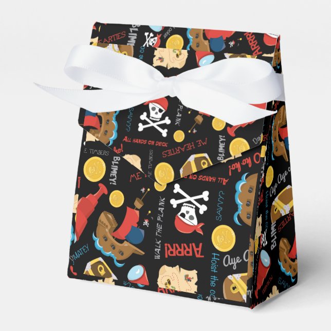BIRTHDAY PARTY PIRATE  FAVOR BOXES (Front Side)
