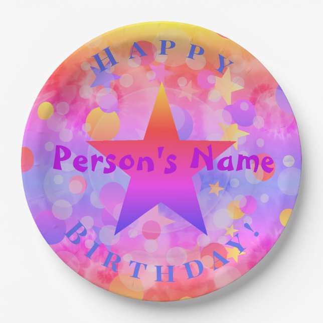 Birthday Party Plates Design HAMbyWG (Front)