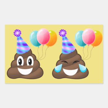 Birthday Party Poopers Emoji Stickers by MishMoshEmoji at Zazzle