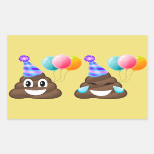 Birthday Party Poopers Emoji Stickers