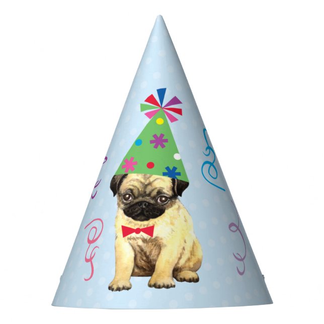 Birthday Party Pug Party Hat (Front)