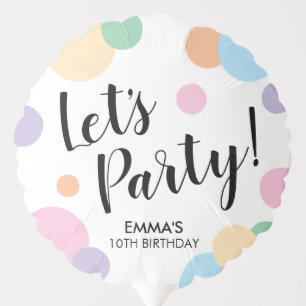 Birthday Party Rainbow Confetti Dots Balloon