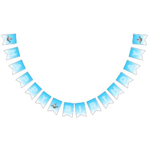 Birthday Party-ready Whale Bunting Flags