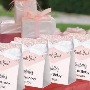 Birthday Party rose gold drips thank you Favor Boxes