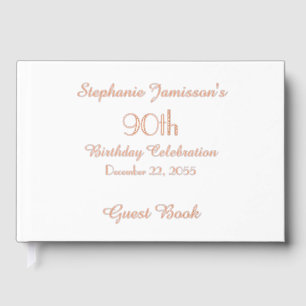 Birthday Party Rose Gold FOIL Memory Foil Guest Book