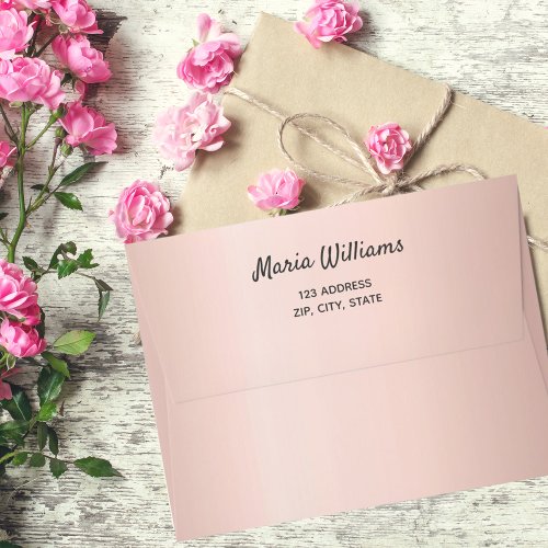 Birthday party rose gold stars glam girly envelope