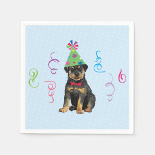 Birthday Party Rottweiler Napkins