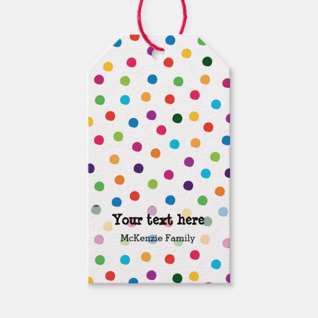 Birthday party sets gift tags (Front)