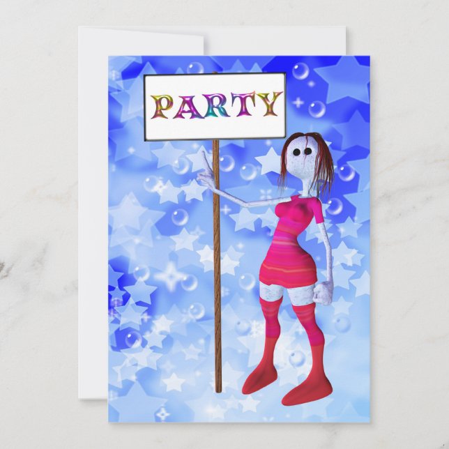 Birthday party sign board invitation (Front)