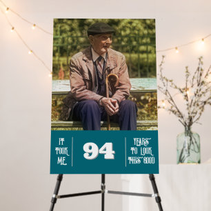 Birthday Party Sign With Photo For Any Age