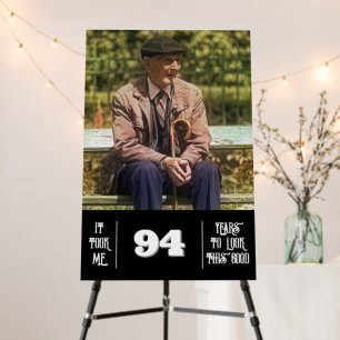 Birthday Party Sign With Photo For Any Age