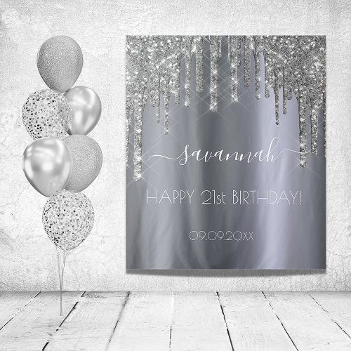 Birthday party silver glitter glam sparkle girly