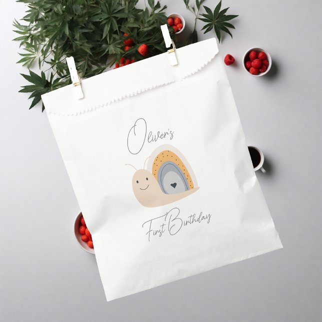 Birthday Party Snail Rainbow Rain Favor Bag (Creator Uploaded)