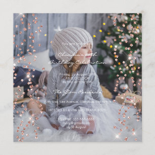 Birthday Party Spark Foto Formal Confetti Spark Invitation