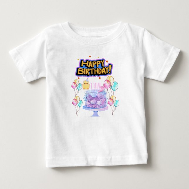 Birthday party Sparkle  Baby Girl t shirt (Front)