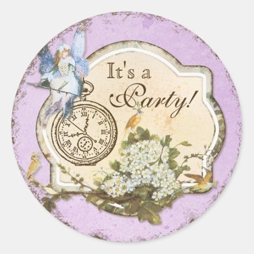 Birthday Party Sticker or Seal _ Faerie Princess