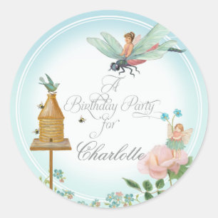 Birthday Party Stickers Flower Fairies Dragonfly