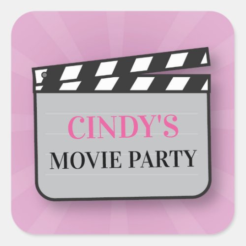 Birthday Party Stickers Movie Film Cinema Night