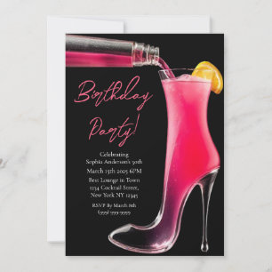 Birthday Party-Stiletto and Cocktails Invitation