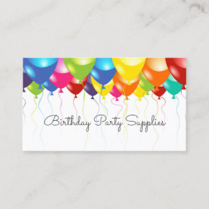 Birthday Party Supplies Balloon Business Card
