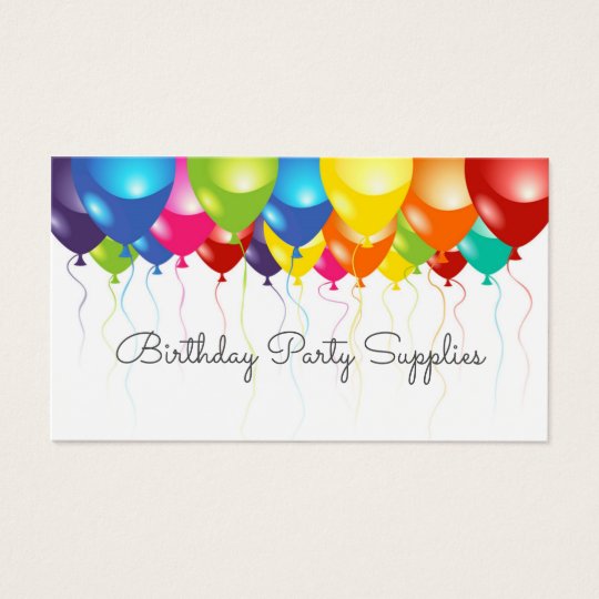  Birthday  Party  Supplies  Balloon Business Card Zazzle  com