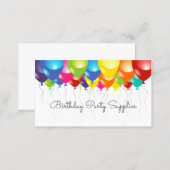 Birthday Party Supplies Balloon Business Card (Front/Back)