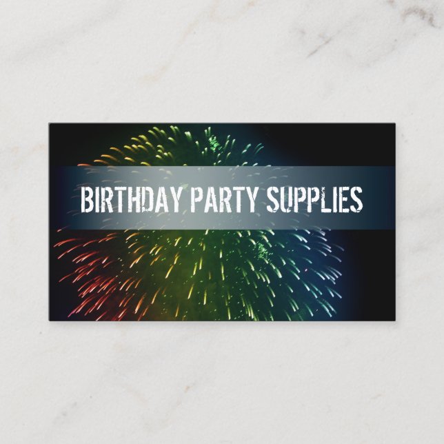 Birthday Party Supplies Tableware Decoration Business Card (Front)
