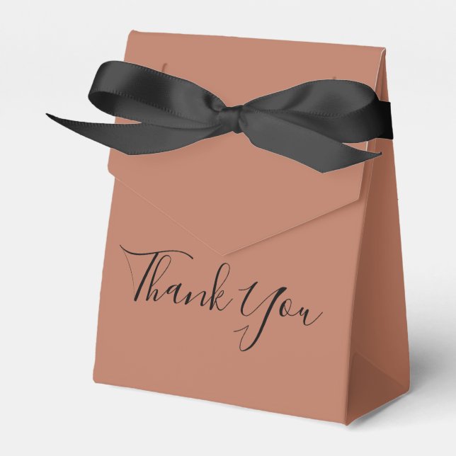 Birthday Party Terracotta Thank You Favor Box (Front Side)