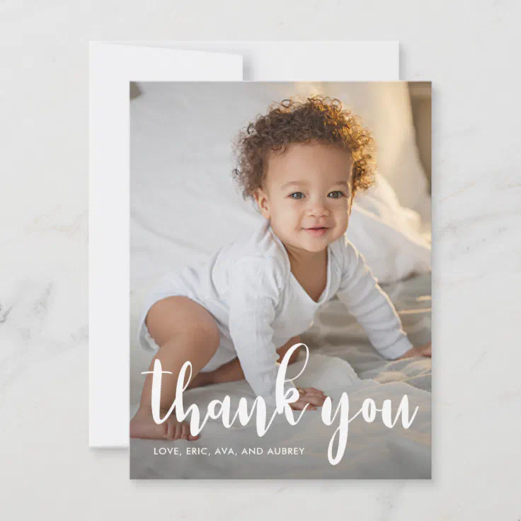 Birthday Party Thank You Script Full Photo Postcard