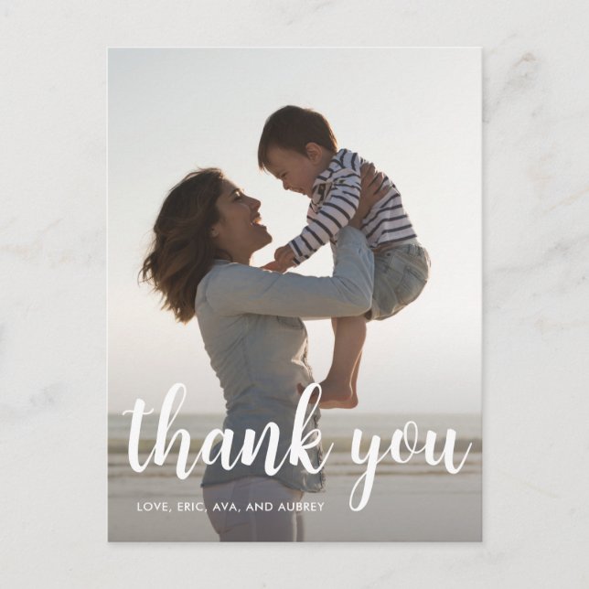 Birthday Party Thank You Script Full Photo Postcard (Front)