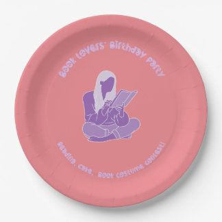 Birthday party theme books paper plates