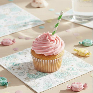 Birthday party turtles, underwater tableware napkins